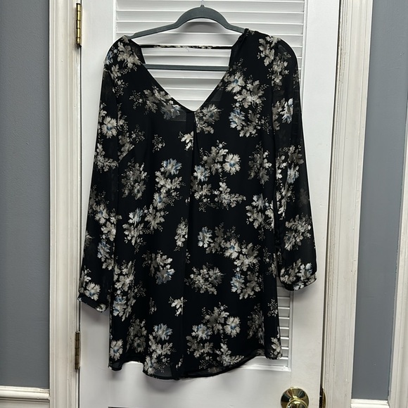 Anthropologie ASTR long sleeve chiffon sheer sleeve dress size XS - Picture 2 of 7